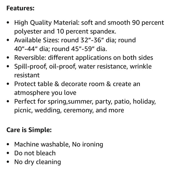 Round red table cover - Picture 7 of 7